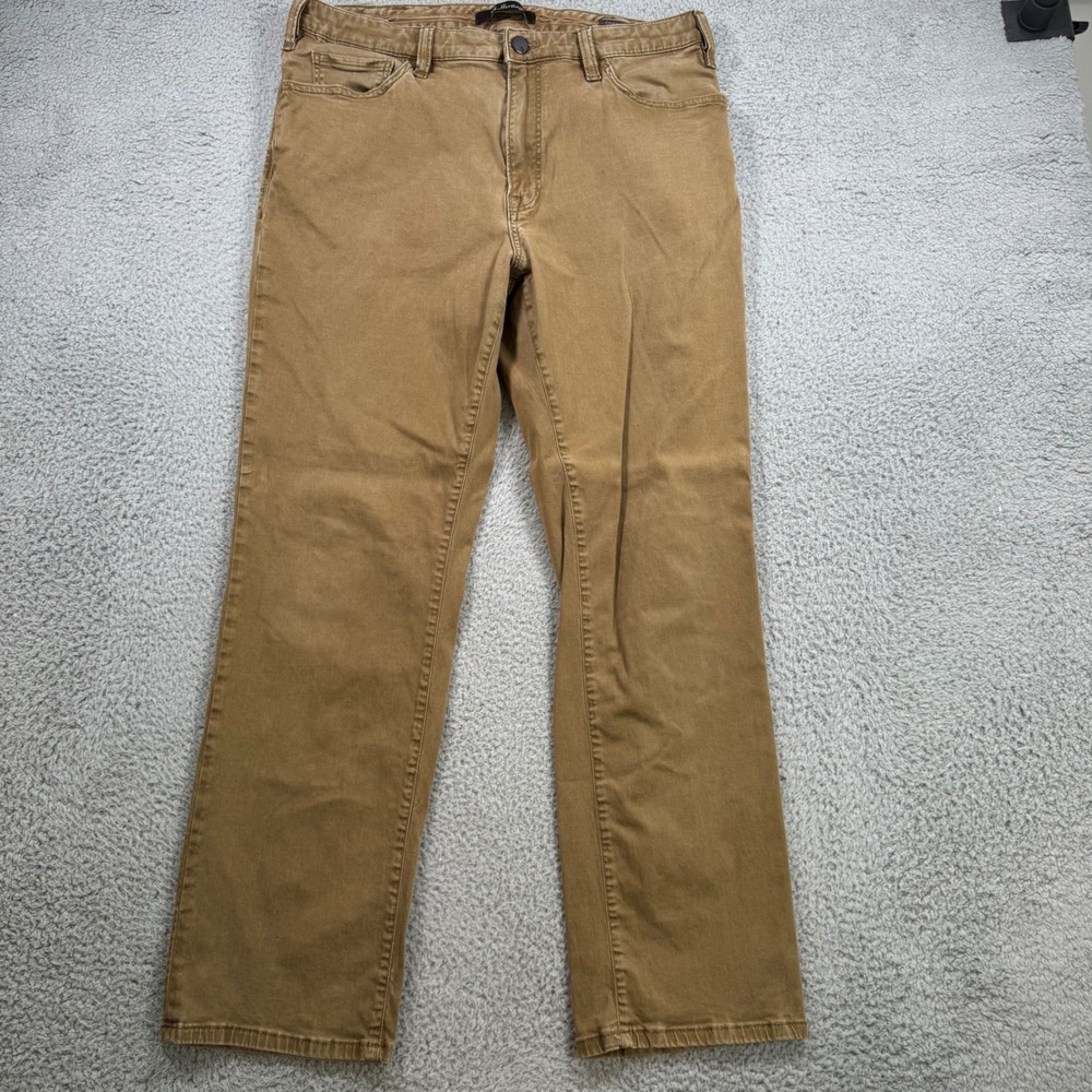 34‎ Heritage Charisma Comfort Rise Classic Pants Mens 38x29 Brown Cotton Lyocell